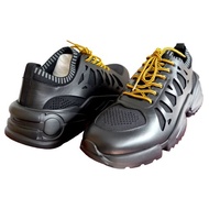 39號全新意大利Ferragamo黑色真皮拼接休閒波鞋 球鞋運動鞋散步鞋