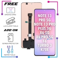 LCD For REDMI NOTE 13 PRO 5G/ POCO X6 5G/ POCO X6 PRO 5G/ POCO F6/ REDMI TURBO 3/ K70E