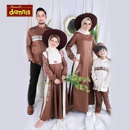 Gamis Dannis D'Caramel Coklat Sarimbit
