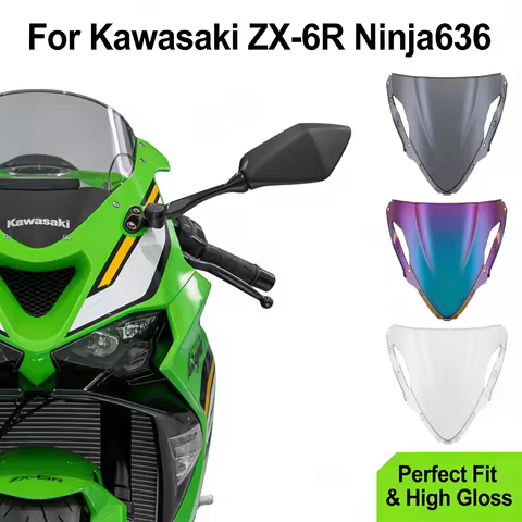 For Windshield Kawasaki NINJA ZX6R ZX-6R ZX 6R Ninja 2024 2025 Motorcycle accessories Double Bubble 
