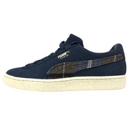 PUMA 23.5公分 384605 絨面革經典法蘭絨 Spellbound-Marshmallow 運動鞋，藍色