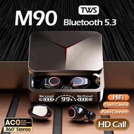 M90 Pro TWS Earbuds Bluetooth Headphones 5.3 Dual Call Game Earphone Power Touch Headset With Mic Bu