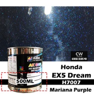 Honda EX5 Mariana Purple H7007 Crystal 2K Paint CW Aikka Cat DIY Spray Gun 500ml & 1Liter 蓝色 Warna B