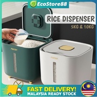 Bekas Beras Rice Dispenser Storage Box Grain Container Kitchen Rice Bucket Insect Moisture Proof Sea