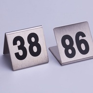 Stainless Steel Table Number Plate Table Number Plate Table Top Black Number Restaurant Plate Dining