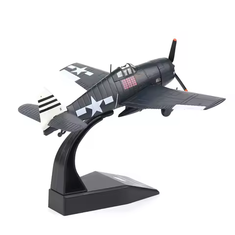 NUOTIE 1/72 F6F Hellcat Classic Fighter Diecast Alloy Model with Stand Prebuilt for Collection & Gif