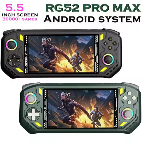 RG52 Pro Max Handheld Game Console 5.5" Screen 8G+128G EMMC Android 13 WIFI Bluetooth Horizontal Scr