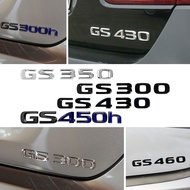 3D Metal Letter Logo Car Emblem Sticker Car Body Rear Tailgate Badge Decals For Lexus GS300 GS350 GS