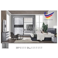 JNY-Bedroom Set - Bedframe + Wardrobe (8ft x 8ft) + Dressing Table & Stool + Side Table