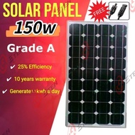 [Grade A] Solar Panel 150W Monocrystalline 18V【 Solar Panel 150watt】 IP67 Waterproof Sun Power Panel