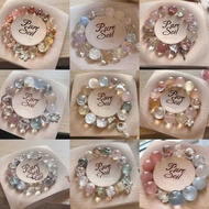 Small Fresh Zircon Flower Crystal Beaded Bracelet Light Luxury High-End Bracelet Niche Sweet All-Mat
