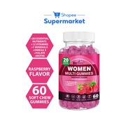 Biofinest Women MultiVitamins Gummy Supplement, 20 Minerals Vitamin A B C D E Zinc Biotin Omega 3 Fo