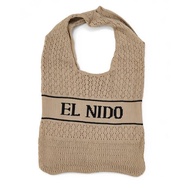 WANGSSSTORE KNIT BAG W/ELNIDO EMBROIDERY LETTERING FOR WOMENS BAG SUMMER