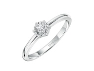 PRIMA แหวนเพชรน้ำ 99 ตัวเรือน 18K สี WG Impression Collcetion 105R4770-01