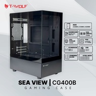 T-Wolf CG400B Aquarium Case | CG400 White / Black | M-ATX