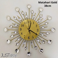 Jam Dinding Wall Clock Metal Clock Jam Besi Hiasan Dinding Wall Home Decor Exclusive Matahari Design