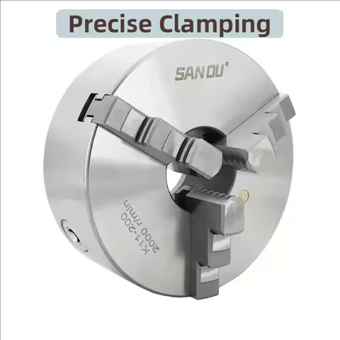 SANOU Self Centering Lathe Chuck 3 Jaws claw Manual Metal Scroll Chuck for Drilling Milling Machine 