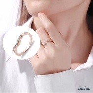 Cincin korea/cincin Berlian Bentuk V Cincin Titanium Wanita Fashion