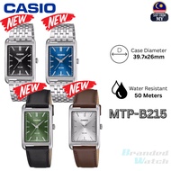 [Official Warranty] Casio Men's Watch MTP-B215D-1A 2A 7A 8A MTP-B215L-3A MTP-B215L-7A 39.7x26mm Wate