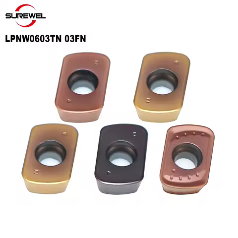 SUREWEL LPNW0603 LPMT0603 Carbide High Feed Milling Cutter inserts CNC Thread Milling Cutter Head In