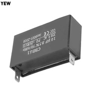 YEW Fan Motor Starting Capacitor, ±5% 350VAC CBB61 Capacitor, Durable 50/60Hz 10UF 2-Pin Plastic Fil