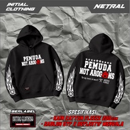 Not Arogans Youth Hoodie with Light-Up Screen Printing | INITIAL CLOTHING