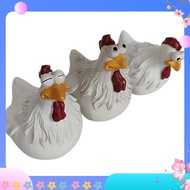 [a1t7jhwv]Funny Farm Chickens Statues Resin Fence Chickens Decor Outdoor Real Animal Statue