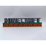 Minraft Logo Three-Dimensional Font Stand Signboard Trendy Play High-Appearance Ornaments