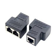 RJ45 BAREL DOUBLE COUPLER 1 FEMALE TO 2 FEMALE RJ45
