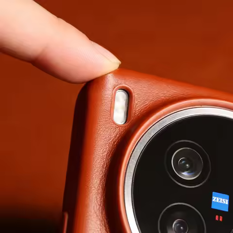 Premium Genuine Leather Back Case For VIVO X200 Pro Mini X300 X100Pro X90 X80 Business Full Covered 