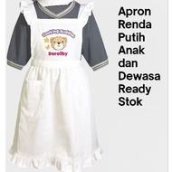 DNA GIRLY APRON WHITE WHITE PANIFORE APRON CLEMEK RENDA APPRON FRENCHMAID WHITE