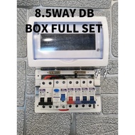 DB Box 8.5 way (Full Set) Maxguard or WYNEX Full Set DB Box with MCB ELCB Main Switch MCB Box Kotak 