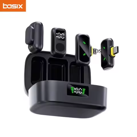 Wireless Lavalier Microphone Mini Dual Condenser 2drag2 Lavalier Microphone for iPhone Android YouTu