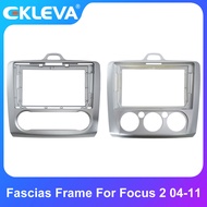 EKLEVA 9 "2 Din วิทยุติดรถยนต์กรอบยึดแผงหน้าปัดสำหรับ Ford Focus 2 MK2 2004-2011ติดตั้งกรอบชุดตัดแต่