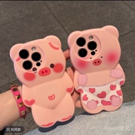 Phone case Applicable iPhone Cute 3D Pig Suitable for iPhone17Promax Phone Case Drop-Resistant iPhon