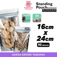 Plastic Clip Aluminum 16x24cm Standing Pouch Ziplock Sealer Packaging