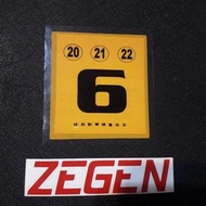 Sticker Sticker glass back stick on number 6 japan kanji