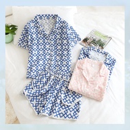 pajama set for kids Lovely ♬BUTTERCUP GEOMETRIC Women Gauze cotton sleepwear/pajama short set✭
