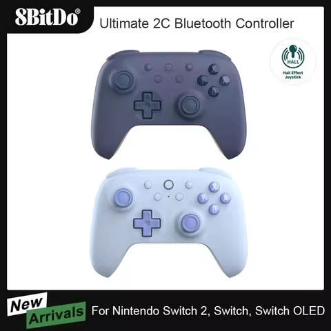 8BitDo Ultimate 2C Bluetooth Controller for Switch 2 Wireless Gamepad with Hall Effect Joystock for