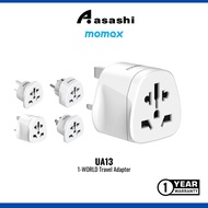 Momax 1-WORLD Universal to UK Travel Adapter - White (1Y) UA13UK