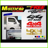 ✥  ▲  ⏍ Multicab 4x4 marking Sticker Decals Set cut-out vinyl