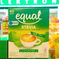 EQUAL STEVIA DIET SWEETENER 40'S SWEETENER CALORIEbebas NATURAL SWEETENER STEVIA/