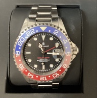 正品 德國STEINHART 品牌藍紅圈GMT自動機械鋼錶（德國製造）
