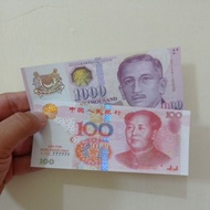 Uang Replika Dolar US Euro dan Dolar Singapura untuk hiasan mahar (1