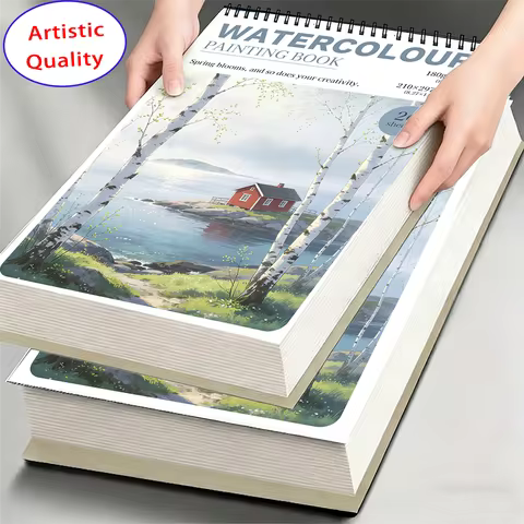 A4/A5 180GSM Watercolor Sketchbook, 26 Sheets Acid-Free Heavyweight Paper, Art Pad for Watercolor, A