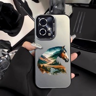 HP Csing natural scenery painting Silver Color Mtte Premium Silver nti Jtuh Hrd Case For Vivo Y17S V