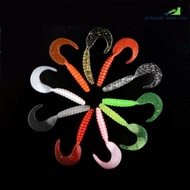 1 Pack Spinning Tail Soft Plastic Lure 3.5cm/5.5cm/7cm Micro SP Fishing Baits Umpan Geli-Geli Castin