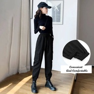 Black Cargo Pants Sport Pants Women High Waist Sweatpants Jogging Pockets Casual Joggers Hippie Gothic Korean Plus Size Pants