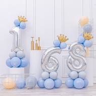 Baby First Birthday Decoration Balloon 107cm Silver Number Road Guide Balloon Column Hundred Days Ba