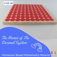 Montessori Hundred Beads Wooden Hundred Square/ Beaded Hundred Square/ Golden Beads/ ratusan